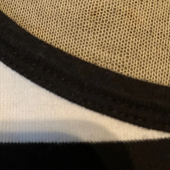 Talbots Black and White size L Striped Short Sleeve 100% cotton top. - Picture 7 of 8